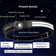 Lade das Bild in den Galerie-Viewer, Night to day LED-Stirn-Lampe mit Sensor- bringe Licht ins Dunkel.  (40% Rabatt)
